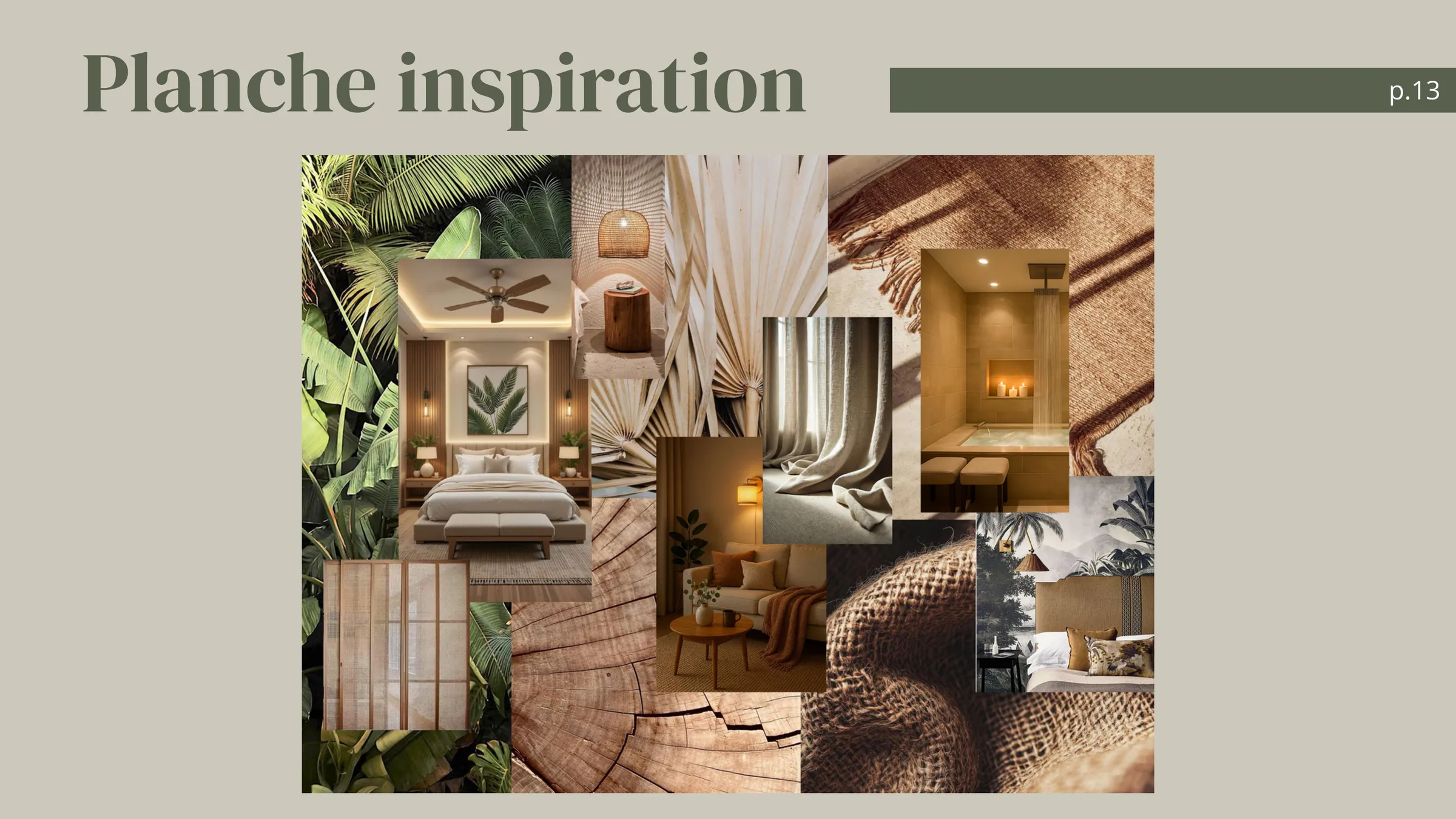 Planche d'inspiration — esprit tropical